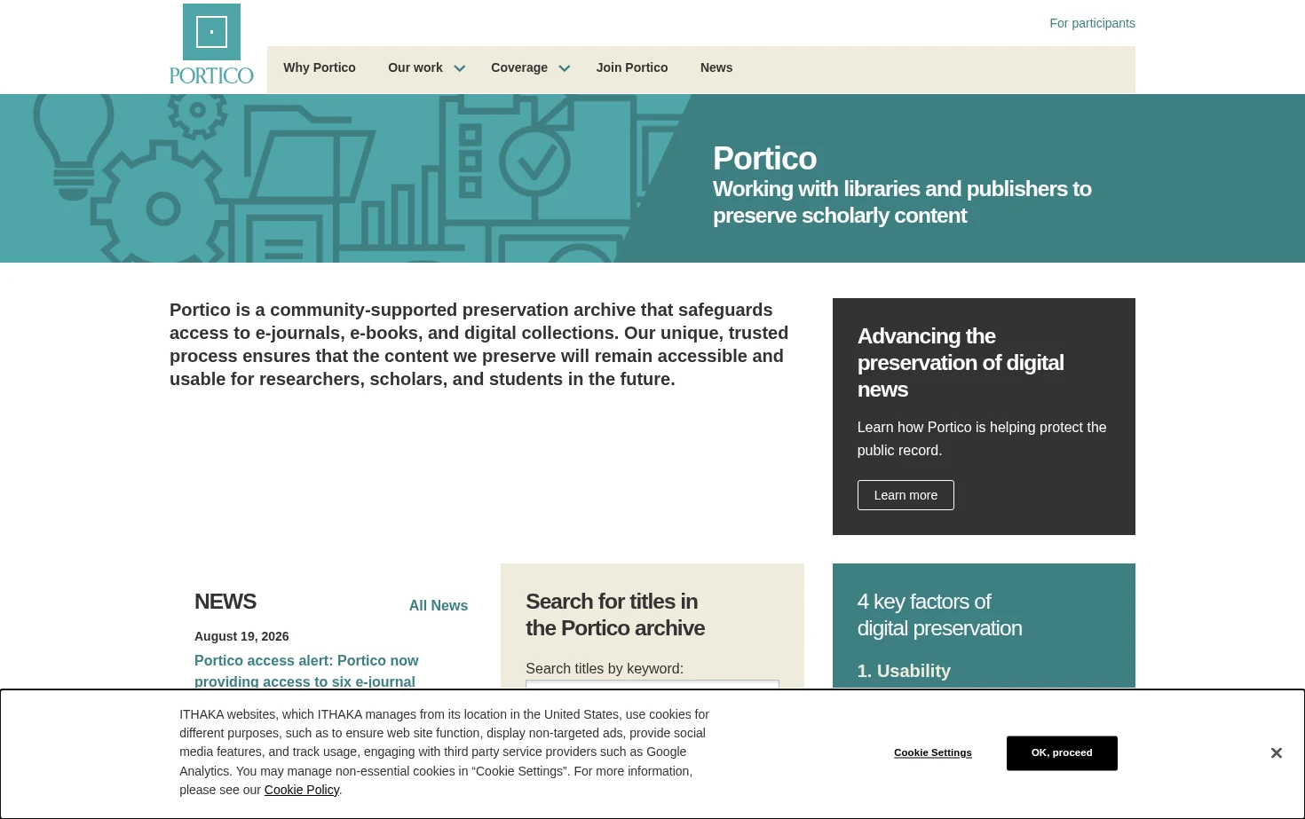 Portico 页面快照